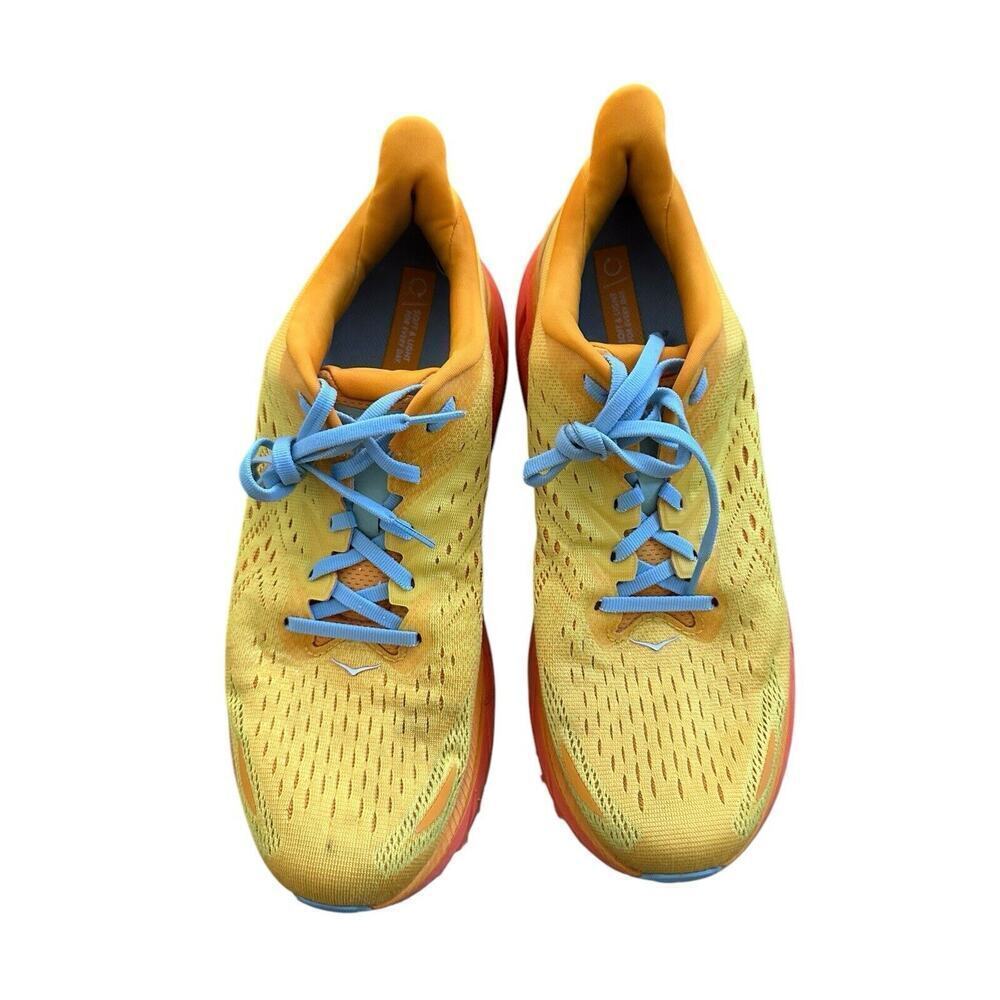 Hoka One One Clifton 8 Men's Running Shoes Size 11.5 D Yellow Maize 1119393-RYMZ